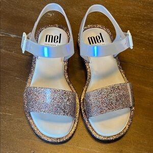 Mel Dreamed by Melissa Pink Sparkle Jelly Sandals